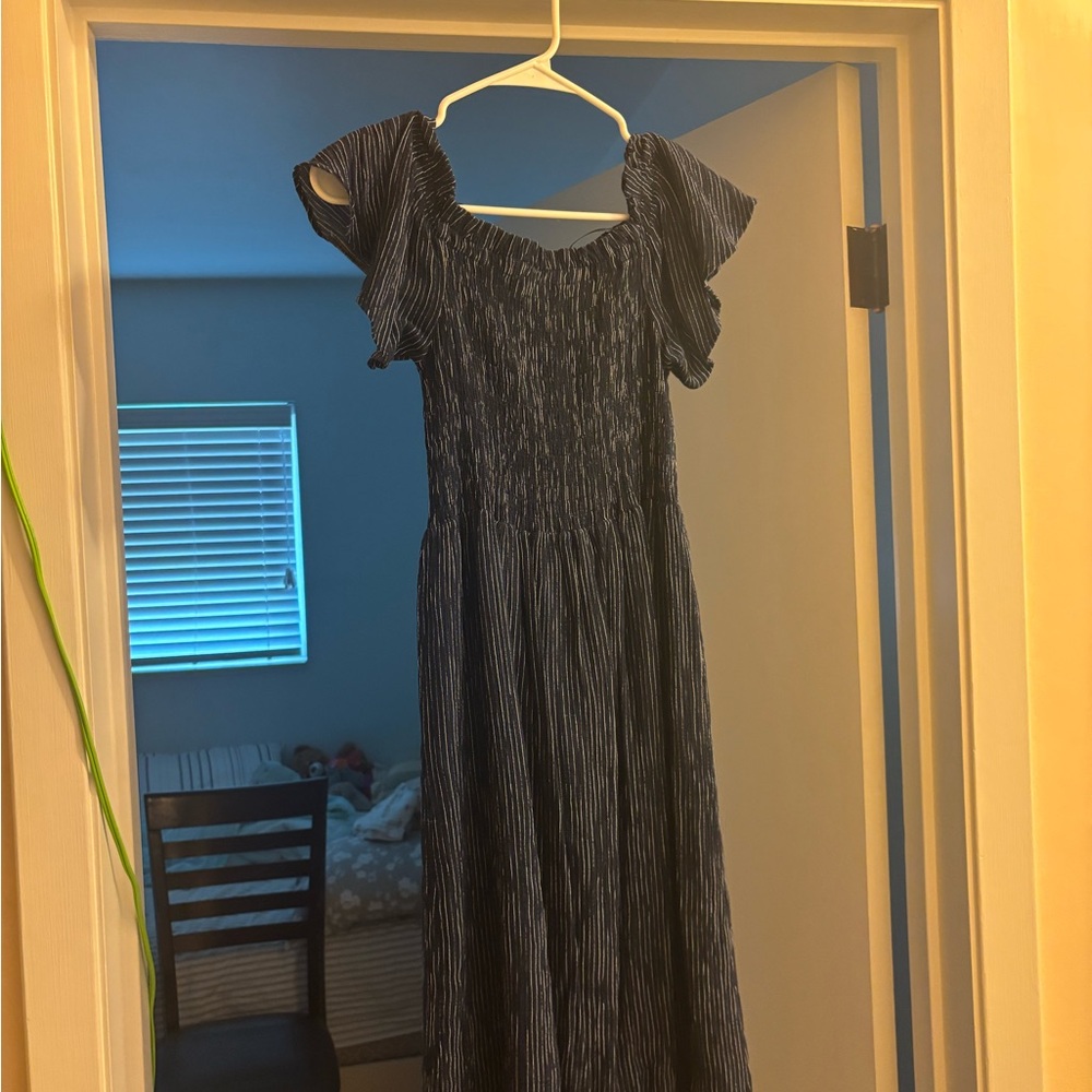 Zara Navy Blue Maxi Dress